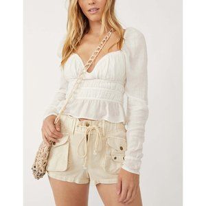 NWT Free People Chloe Top / White